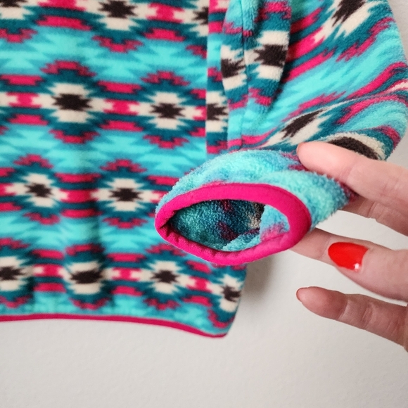 PATAGONIA x VINTAGE rare Wild Desert Print Synchilla fleece snap t size XS - Picture 7 of 9